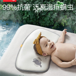 babycare 宝宝冰丝枕婴儿枕头新生儿儿童枕护头小枕头可机洗夏季
