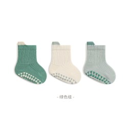 宝宝地板袜春秋薄款婴儿防滑袜子学步幼儿四季通用室内儿童秋冬男