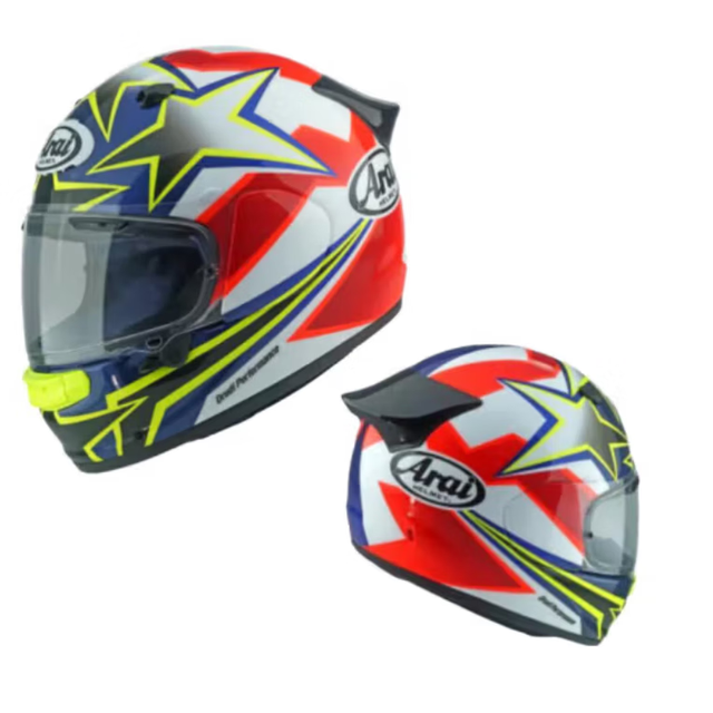 Arai 日本进口ASTRO-GX新款机车全盔 Stripe Yellow五角星 L(59-60CM)