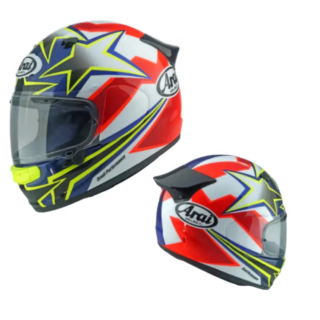 Arai 日本进口ASTRO-GX新款机车全盔 Stripe Yellow五角星 L(59-60CM)