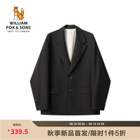 William fox&sons 威廉福克斯男装复古条纹经典单排两粒扣通勤老钱休闲西服外套套装