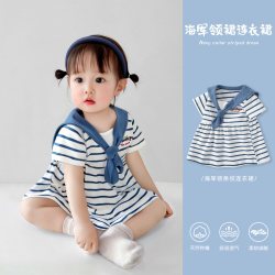 波步 女宝宝夏装连衣裙婴儿衣服一岁女宝周岁礼服公主裙小月龄夏季裙子