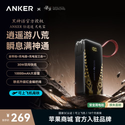 Anker 三合一能量棒 移动电源  10000mAh 黑