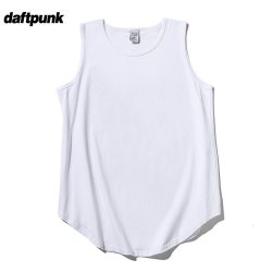 DAFTPUNK 美式纯棉背心男士夏季潮牌内搭纯色运动健身坎肩汗衫重磅无袖T恤