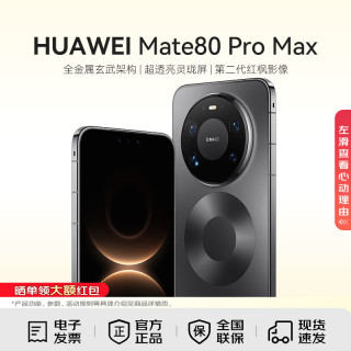 华为 Mate 80 Pro Max 手机 16GB+512GB 极夜黑