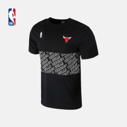 NBA 官方夏季公牛太阳纯棉透气运动薄款短袖T恤跑步健身训练男女 公牛队 L