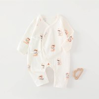 天猫 婴儿无骨春秋冬装连体衣新生儿纯棉宝宝衣服爬服哈衣系带蝴蝶衣