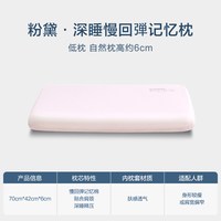 移动端：富安娜 记忆棉枕头护颈椎助睡眠慢回弹深睡成人记忆枕女生家用枕芯  粉黛深睡低枕/枕高约6cm