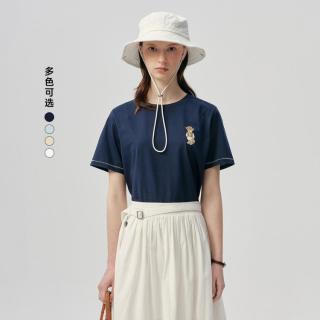 TEENIE WEENIE 小熊刺绣圆领短袖T恤女士上衣