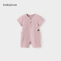 88VIP：Babylove [限时回馈价]babylove婴儿连体衣夏季薄款竹节棉短爬宝宝哈衣爬服