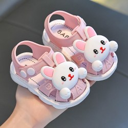矮马 宝宝学步鞋夏季婴幼童鞋包头凉鞋防踢防滑软底1-3岁女童尿不湿鞋