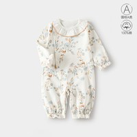 贝肽斯 婴儿衣服春秋季连体衣纯棉a类长袖爬服女宝宝秋装外出服S