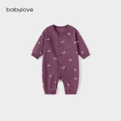 Babylove 男女宝宝连体衣婴儿纯棉哈衣马年春秋季衣服