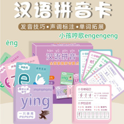童林鸟 拼音卡片全套带声调硬卡一整套幼小衔接撕不烂2023款拼音字母卡 汉语拼音卡