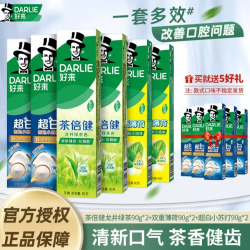 好来 原黑人）牙膏含氟美白清新口气超值家庭装