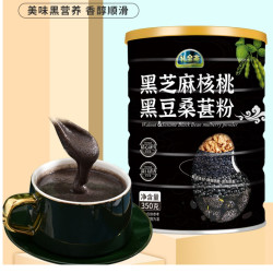 礼全斋 黑芝麻核桃黑豆桑葚粉350克/罐