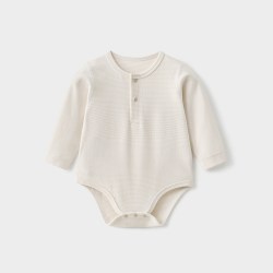 吉启萌 婴儿连体衣春秋新生衣服男女薄款三角哈衣幼儿睡衣满月宝宝包屁衣