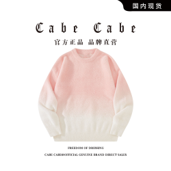 CABE 轻奢渐变色毛衣仿貂绒多巴胺秋冬新款