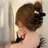 温柔小香 秋冬植绒大号后脑勺抓夹女2023新款高级感头饰