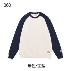 8601 日系潮休闲卫衣男春秋款插肩袖圆领卫衣情侣宽松休闲长袖