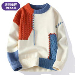 DESSO 唐狮集团DESSO 秋冬潮牌毛衣男生衣服高级感网红洋气外套男款春秋