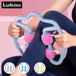 Lukoufitness环形夹小腿按摩器经络放松多功能滚腿滚轮瑜伽器材