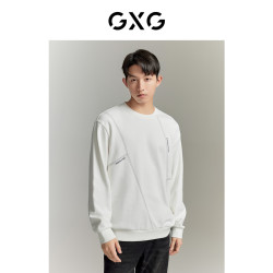 GXG 秋季男装多色简约百搭舒适明线设计圆领卫衣#G24D313002