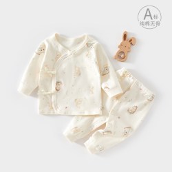 小聪熊 新生婴儿衣服春秋季纯棉分体套装a类秋装初生宝宝秋冬贴身男52码9