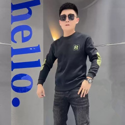 卫衣男秋冬个性圆领字母印花个性上衣韩版修身网红洋气炸街男装