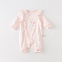 戴维贝拉 婴儿衣服秋装新款女宝宝新生儿连体衣满月婴儿衣服