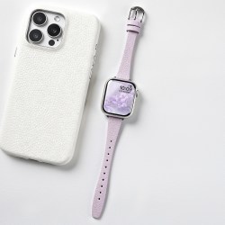匠戴 适用iwatch11表带苹果S10手表applewatch9荔枝纹小蛮腰鱼尾S9男女款运动se3夏天新款S8高级皮质11智能S7