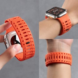 匠戴 适用AppleWatch ultra3表带2苹果S11手表iwatch10新品s9硅胶8男款磁吸SE男士运动腕带夏季