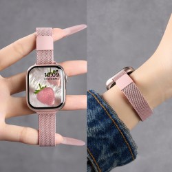 匠戴 适用iwatch11表带applewatch10苹果S9手表新款米兰尼斯10细款小蛮腰S9女款创意S8高级8金属夏天se3运动