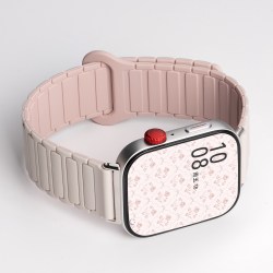 匠戴 适用华为FIT5磁吸硅胶反扣表带新款fit4女款手表带watchfit3腕带FIT4pro夏季透气fit2手表表带