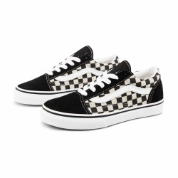 VANS 童鞋官方 Old Skool黑白棋盘格中大童板鞋运动鞋