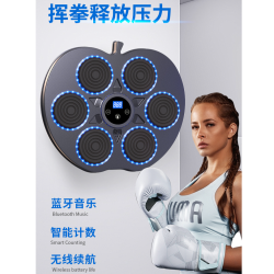 成人智能蓝牙音乐悬挂拳击机儿童训练器家用拳击沙袋拳击靶墙靶