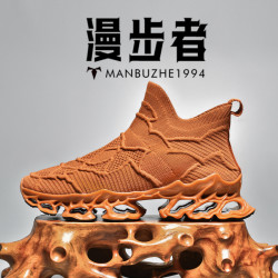漫步者 MANBUZHE2026新款一脚蹬增高运动鞋男鞋鞋子夏季透气网面休闲鞋