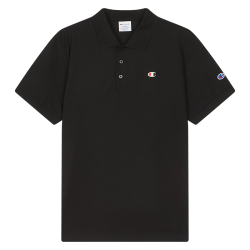 Champion 纯色翻领 POLO衫 黑色 M
