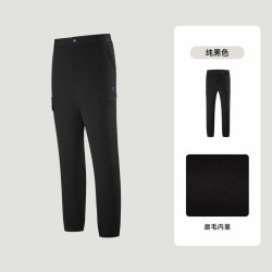 诺诗兰 软壳裤男女同款户外登山防泼水工装时尚弹力长裤