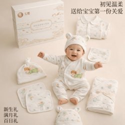 玉璎 新生儿礼盒夏季婴儿衣服满月套装初生刚出生宝宝见面礼物用品大全
