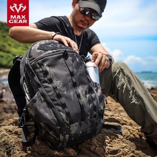 MaxGear 马盖先 暗区双肩包 三层战术结构 16英寸电脑仓 黑色