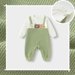 巴拉巴拉 童装新生婴儿连体衣春装宝宝衣服哈衣爬服2026新款假两件