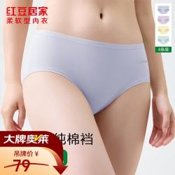 红豆居家 女士内裤A类7A级 三角短裤（4条装） HDK312组合三 M 165/72A