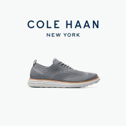 COLE HAAN 男鞋牛津鞋 复古低帮休闲针织鞋皮鞋男C41652