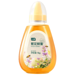 七鲜 繁花鲜蜜1kg 挤压瓶装 纯荆条蜂蜜