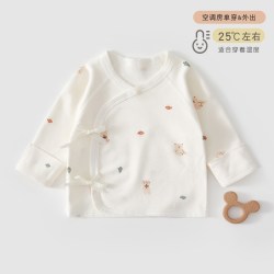 婧麒 JQ婧麒半背衣新生婴儿春秋季衣服52码产房和尚服初生宝宝上衣a类