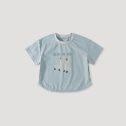 巴厘小猪 女宝宝短袖T恤夏季纯棉儿童超萌可爱卡通婴幼儿衣服凉感女童上衣