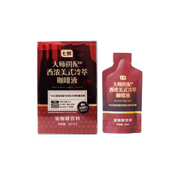七鲜 香浓美式冷萃咖啡液 25ml*8袋 大师拼配浓咖啡饮料冲调