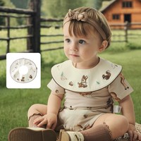 aqpa [呦呦鹿鸣]aqpa婴儿口水巾新生儿口水巾辅食旋转围嘴吸水口水兜