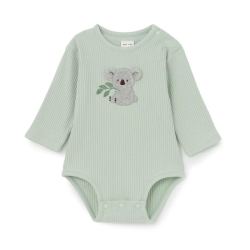 日本直邮petit main 儿童 动物刺绣连体衣 9564515